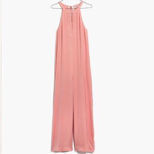 Madewell Keyhole Wide-Leg Jumpsuit in Pink Icing Size M